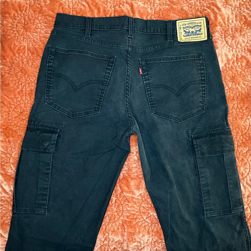 Levi’s Workwear 36x32 Black Straight Fit Stretch Cargo Pants